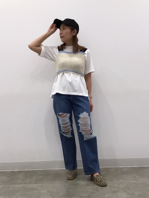 GU公式 | クラッシュストレートジーンズNT+E