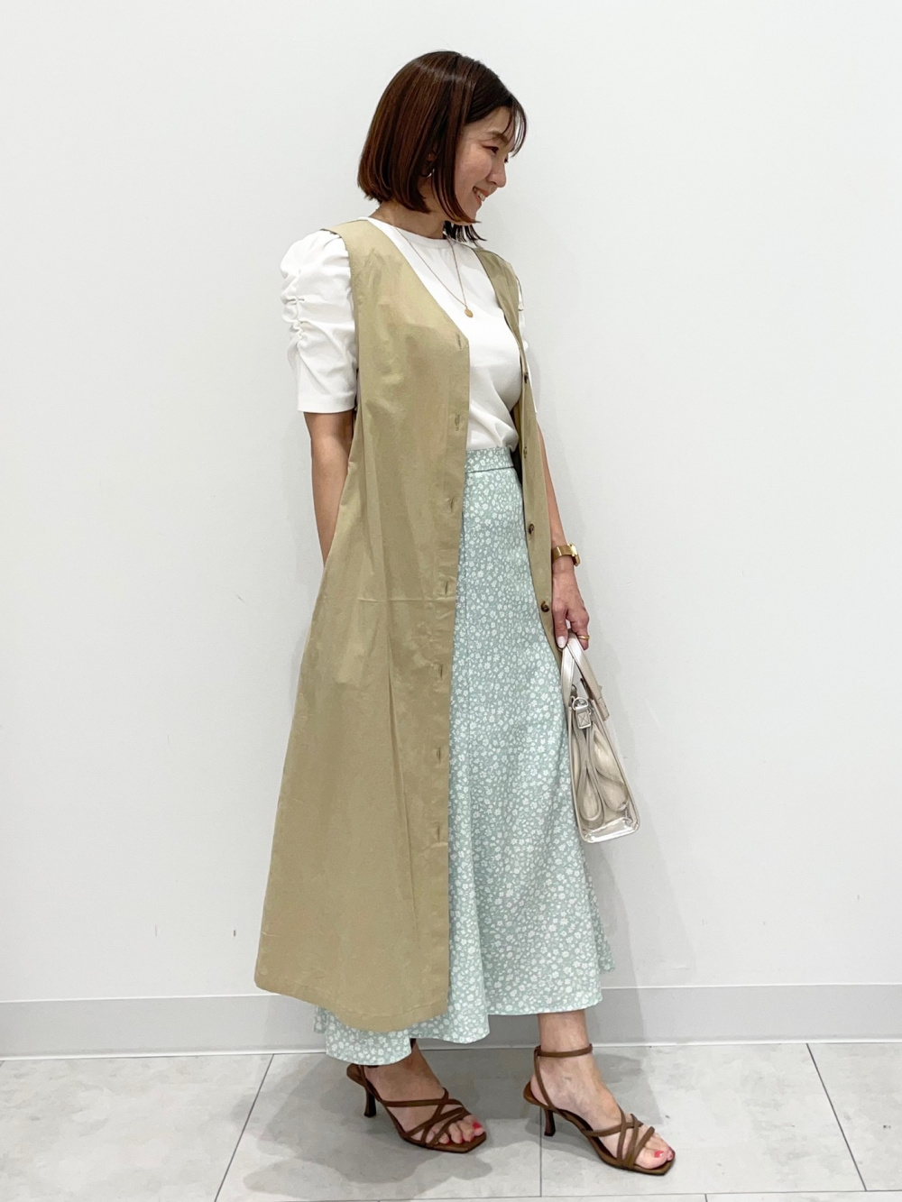 CORNERS by yui カラーボーダー半袖トップス[品番：TRIW0003769