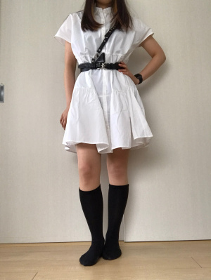 Gu公式 ティアードミニシャツワンピース 半袖 ファッション通販サイト
