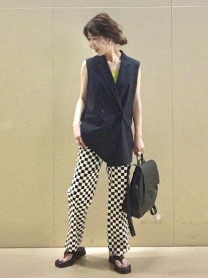 GU公式 | チェッカーボードパンツNT+E