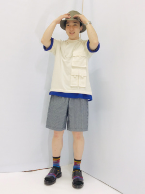 GU公式 | シェフショーツ(ヒッコリー)