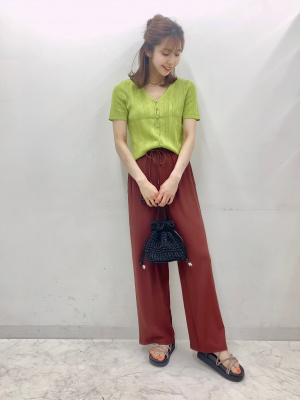 ♥m様♥ GU公式 | リブコンパクトカーディガン(半袖)