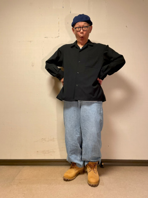 GU公式 | オープンカラーシャツ(長袖)(セットアップ可能)