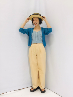 GU公式 | レーシーニットキャミソールYG+X