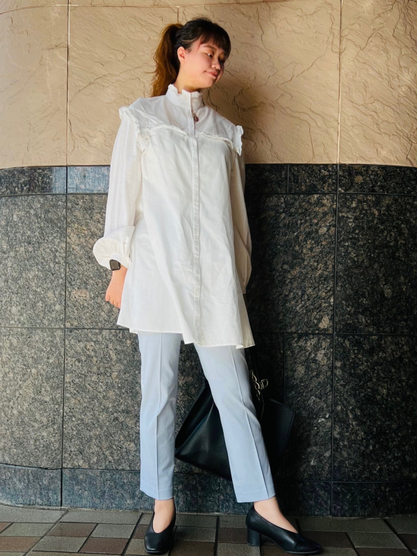 Pheeta 2023 Trinity フリルカラー ブラウス チュニック