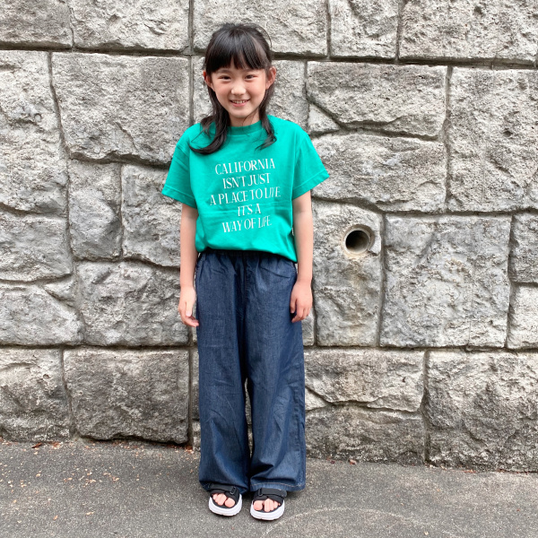 GU公式 GIRLSライトデニムイージーワイドパンツ