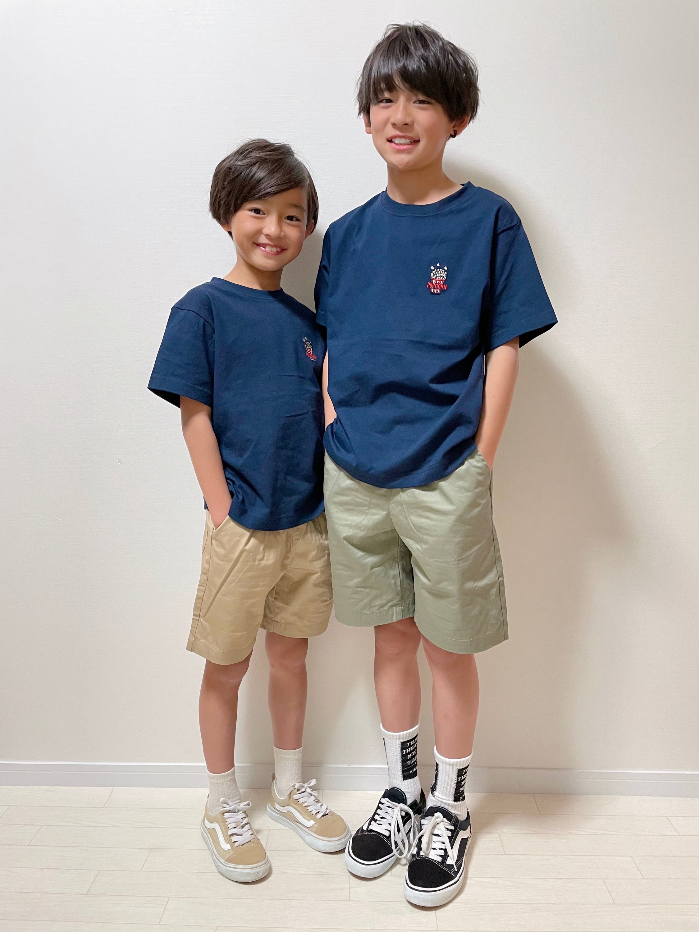 Boysグラフィックt 半袖 フードモチーフ とboysシェフショーツのコーデ Gu公式 Styling Book