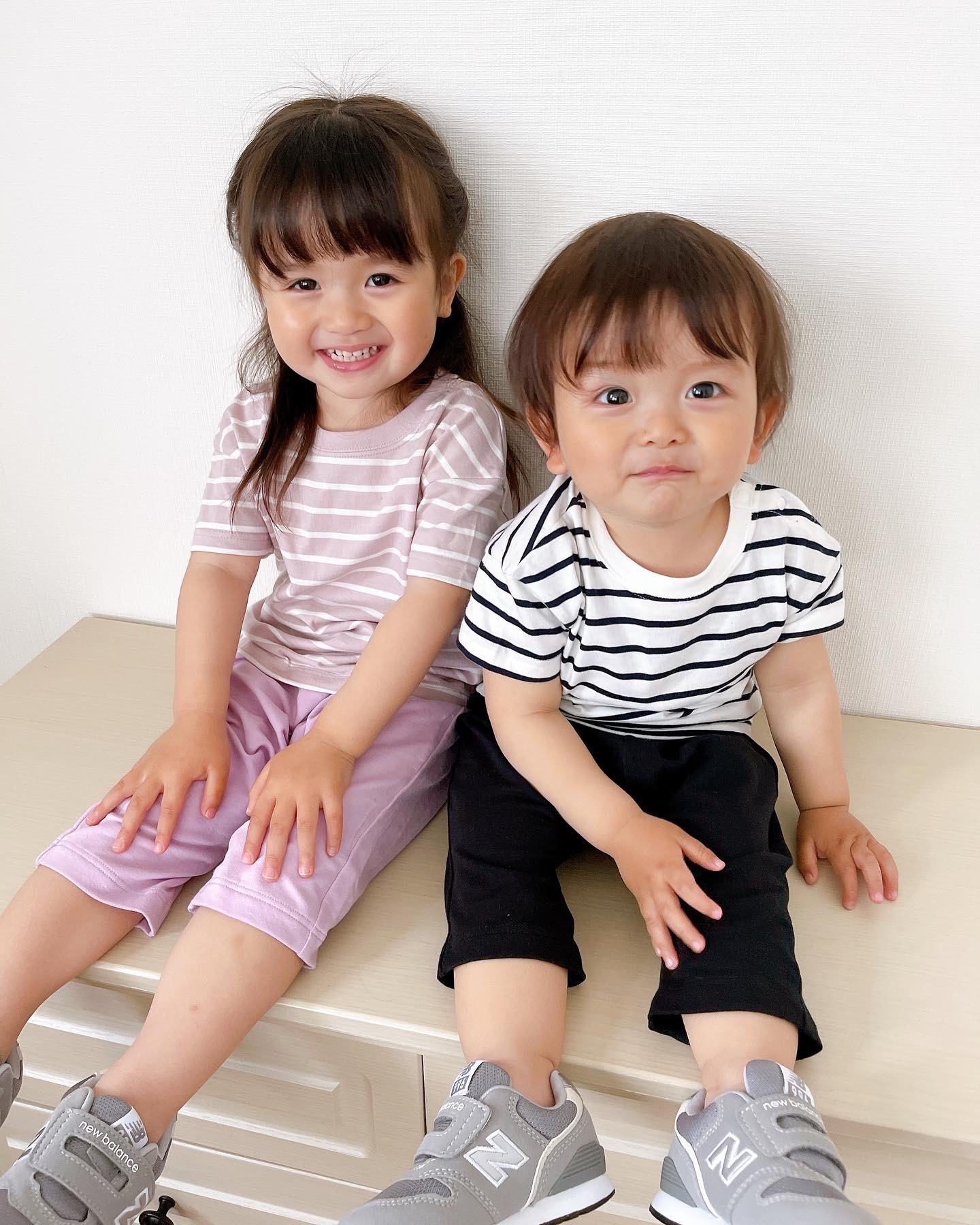 Baby Toddler サマナルパンツ 7分丈 とbaby Toddler Boysバッグモチーフt 半袖 のコーデ Gu公式 Styling Book