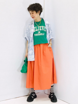⋆꙳ お洋服set  110⋆꙳ GU公式 | オープンカラーシャツ(5分袖)(フラワー)