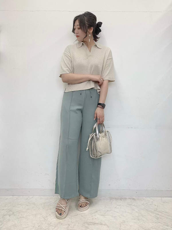 ♥みー様 確認用♥ ドローストリングイージーワイドパンツ（レディース）の着用