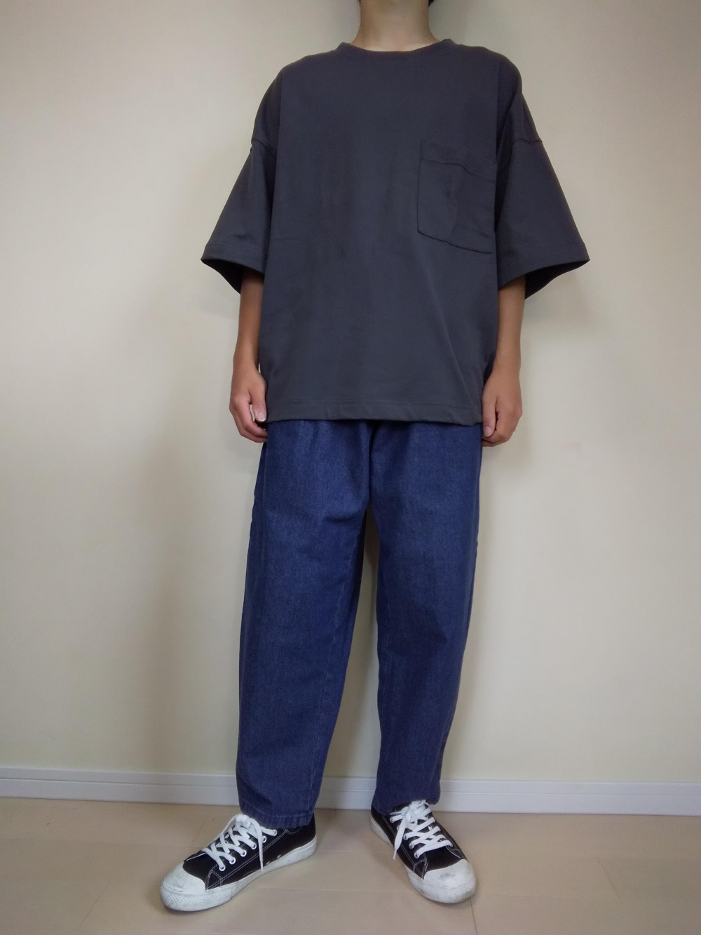 ジップアップリラックスフィットブルゾン(セットアップ可能)、デニム