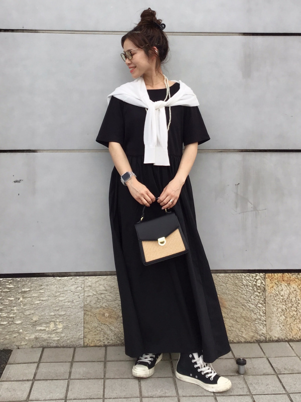 【おまとめ】 L-5223 5414 布帛コンビネーションフレアワンピース(半袖)Z+E（レディース