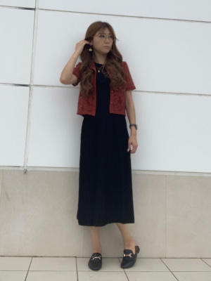 GU公式 | リブニットワンピース(ノースリーブ)Q