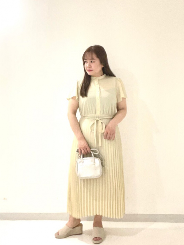 プリーツワンピース(半袖)Z+E（レディース）の着用