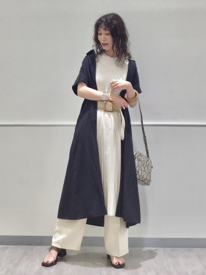 ワンピース guu GU公式 | カラーシャツワンピース(半袖)