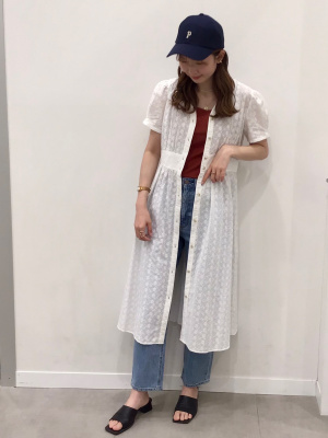 WILLSELECTION♡裾レースフロントボタンワンピース Lace Ladies ワンピース フロントボタン クルーネック ハイ