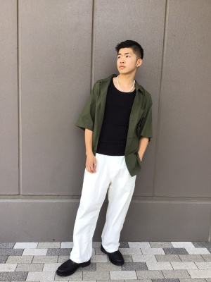 guu!樣--専用 GU公式 | オーバーサイズワークシャツ(5分袖)