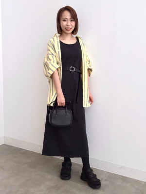 専用 いずみさん GU公式 | オックスフォードオーバーサイズシャツ(5分袖)(ストライプ)