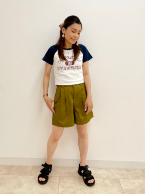 新品未使用 シーニュ　フロントタックショートパンツ miniqu 0サイズ センタータックデニムショートパンツ（女の子） 通販【ニッセン】