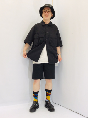 guu!樣--専用 GU公式 | オーバーサイズワークシャツ(5分袖)