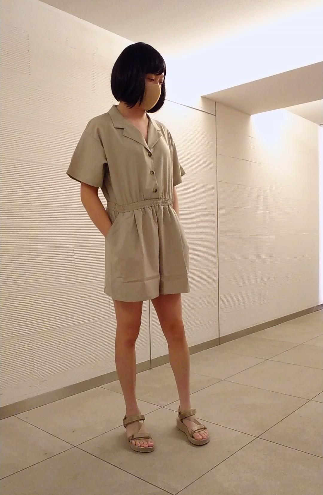 正規取扱店 新品 GU ミニジャンプスーツ ショートパンツ サロペット 
