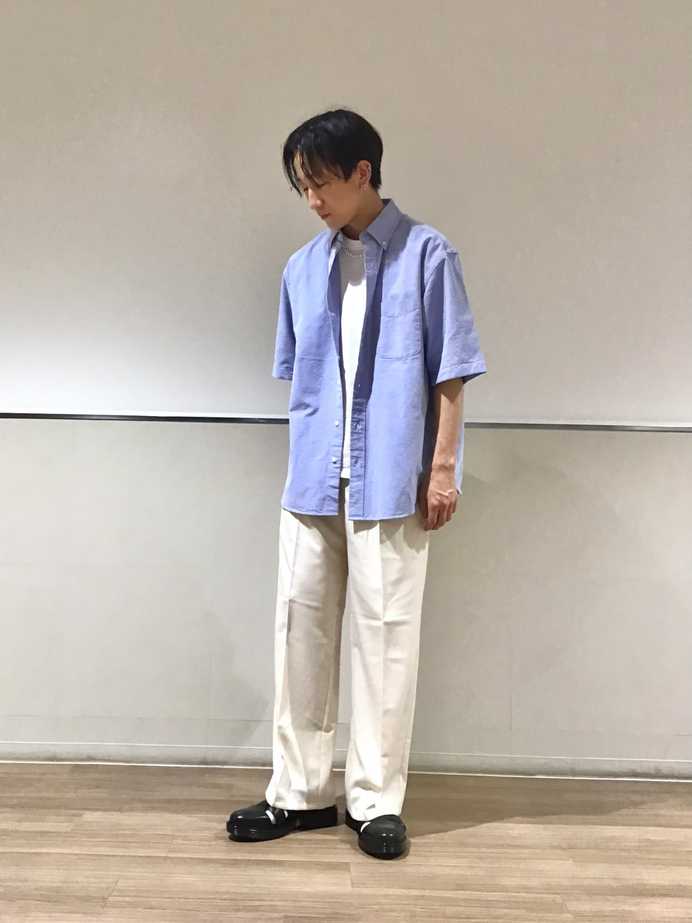 オックスフォード 半袖 シャツ gu blog