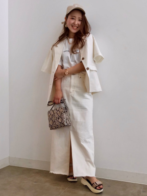 THE fu-do スタンダード　６袋 GU公式 | リネンブレンドオーバーサイズハーフスリーブジャケット