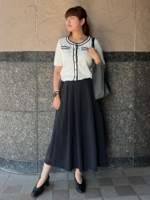 ジャンベ　約49cm C GU公式 | フロントポケットバイカラーカーディガン(半袖)YG