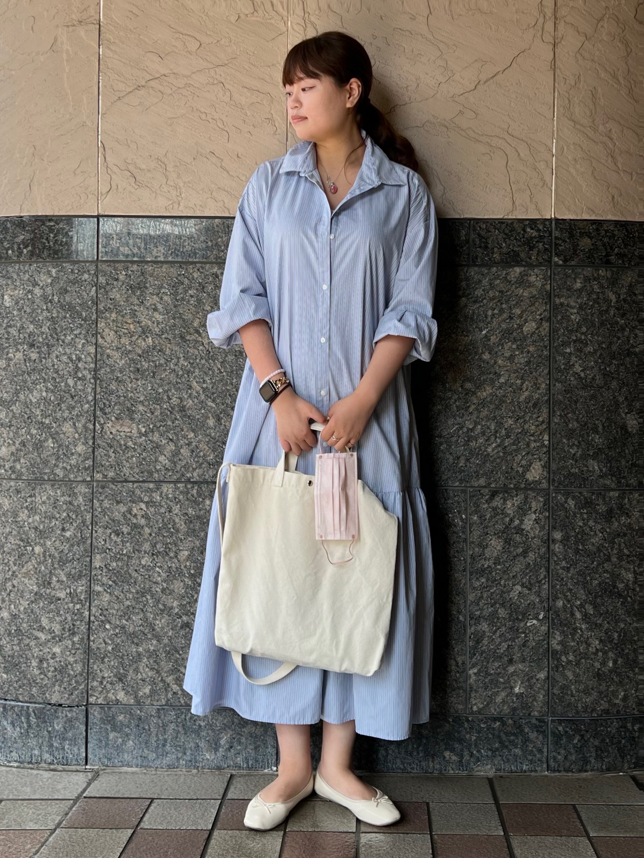 ストライプシャツワンピース 長袖 Z Eのコーデ Gu公式 Styling Book