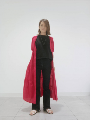 GU公式 | バックジップショルダータックプルオーバー(ノースリーブ