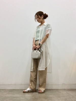 GU公式 | バイカラーミニT(半袖)(丈44.5cm～51cm)