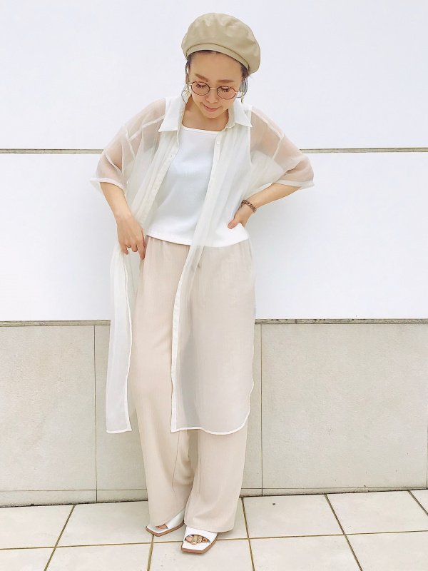 cygne☆シアーロングシャツ Estelle