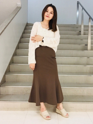 GU公式 | レーシークロップドカーディガン(長袖)