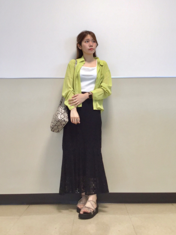 レースマーメイドロングスカート（レディース）の着用コーディネート