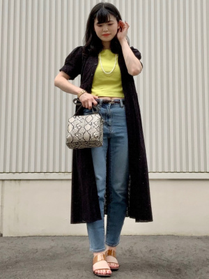 GU公式 | スリムテーパードアンクルジーンズ(丈標準65～69cm)