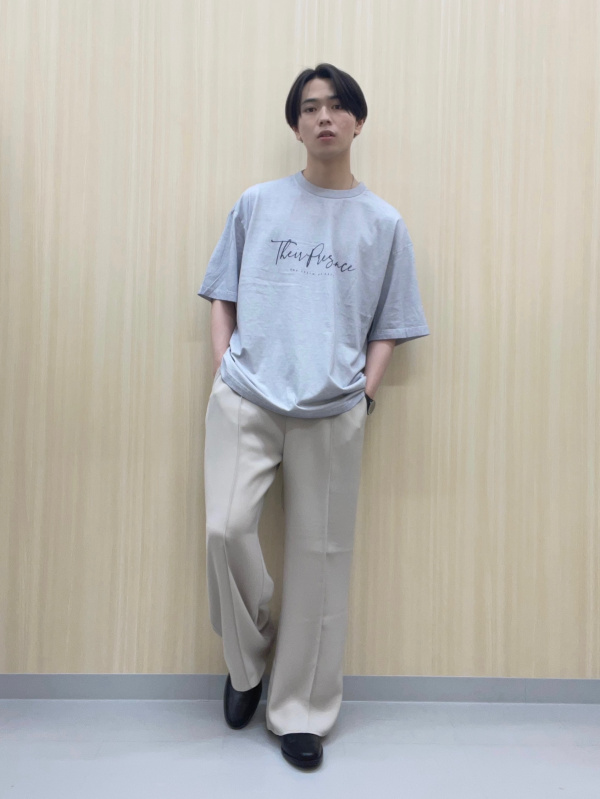 ドローストリングイージーワイドパンツ（レディース）の着用