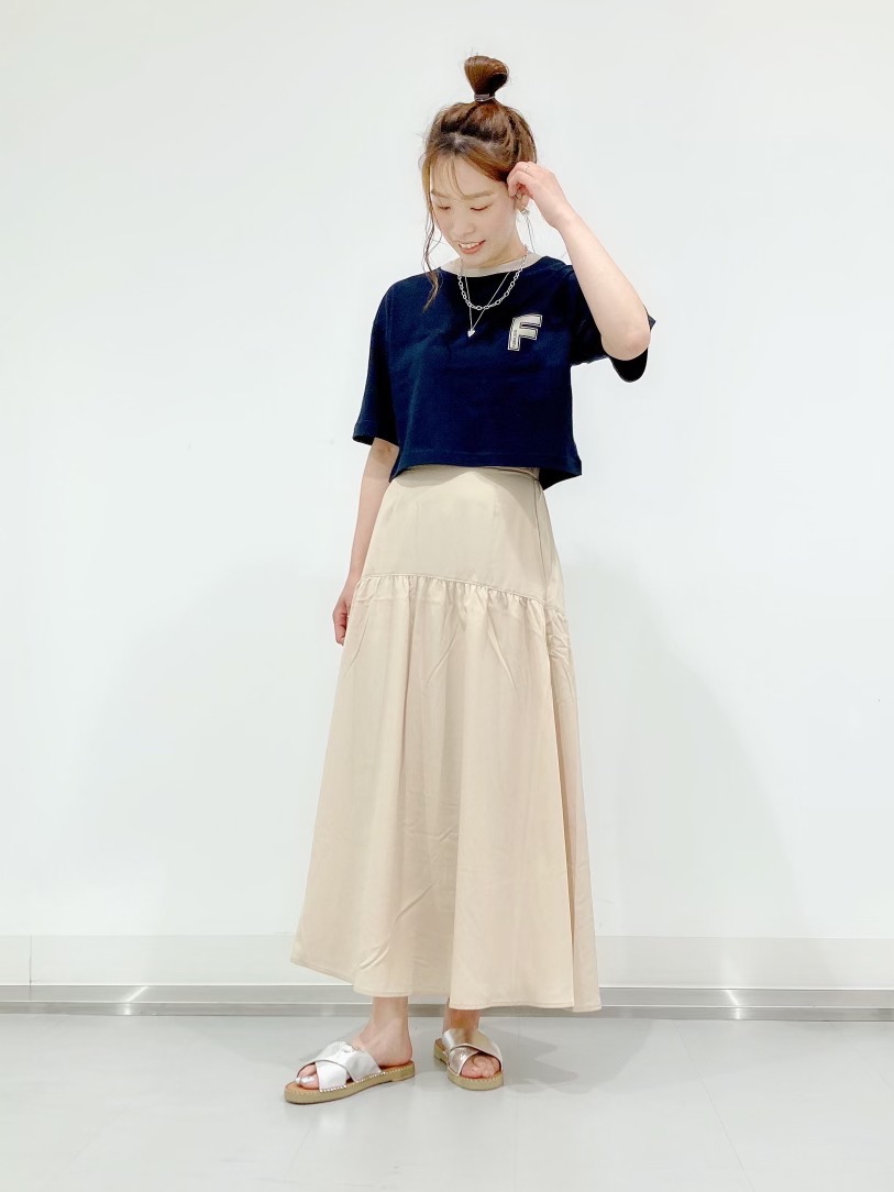 GU ティアードフレアロングスカートSサイズ - ロングスカート