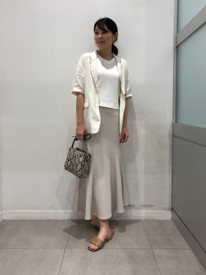 yu.ページ GU公式 | リネンブレンドオーバーサイズハーフスリーブジャケット