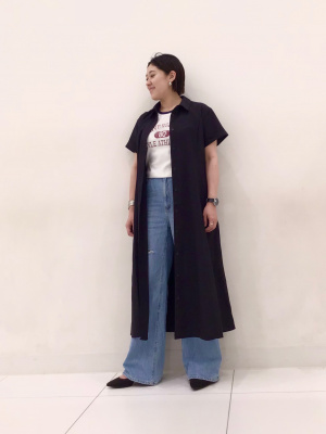 ワンピース guu 試着のみ】GU レースワンピース(7分袖)Z+X - メルカリ