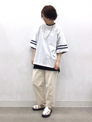 【専用】31 6 GU公式 | フットボールワイドフィットT(5分袖)(ライン)
