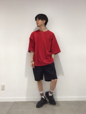 GU公式 | フットボールワイドフィットT(5分袖)(ステッチ)