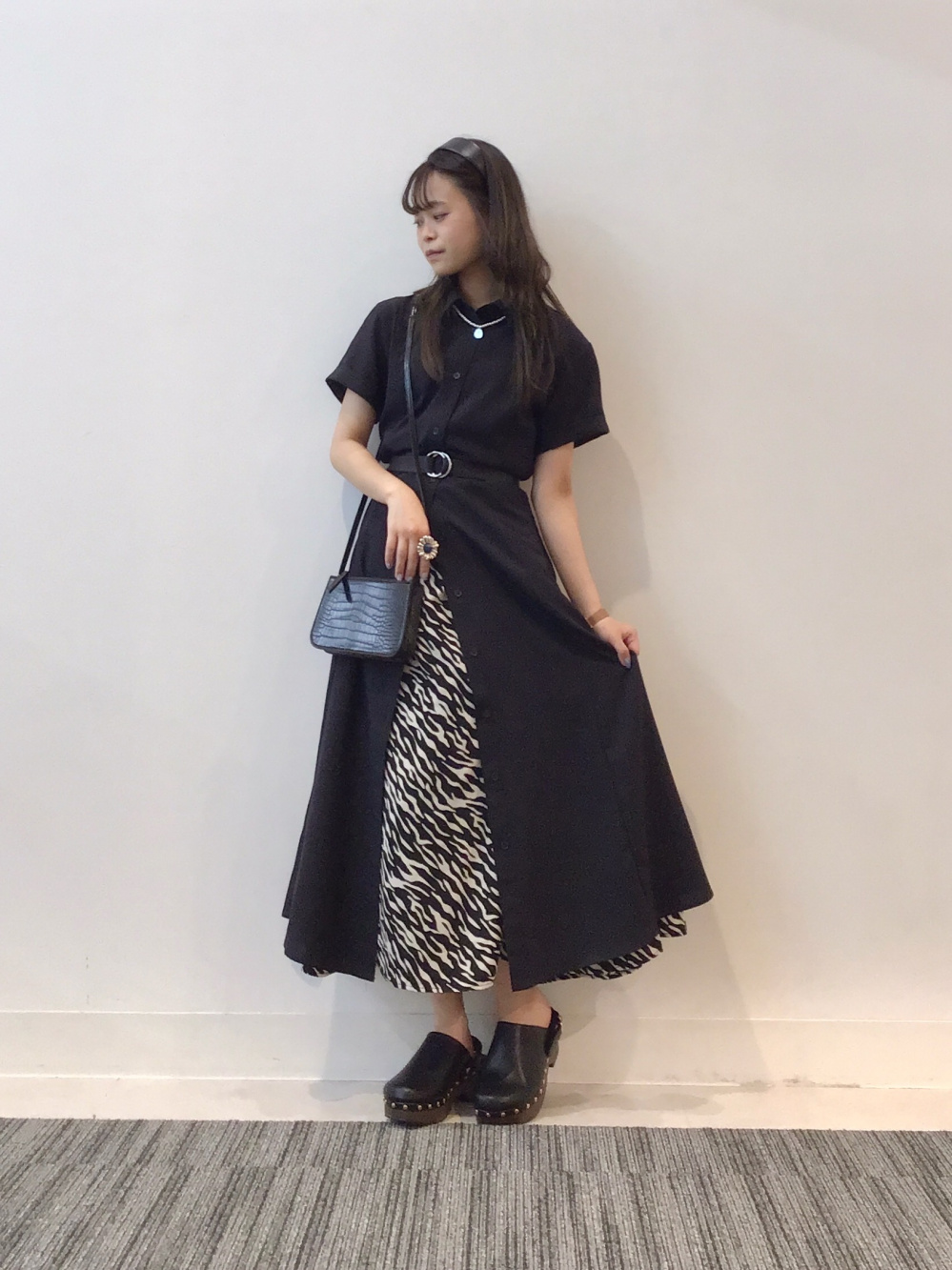 シティショップ リブカットドレス ブラック 36サイズ CUT DRESS