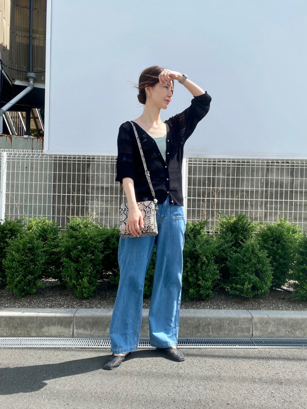 グウ チャンネル文字 200角 「S」 GU公式 | パッチポケットセミワイドジーンズRS+E