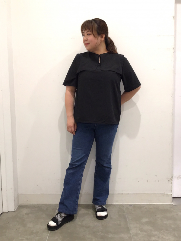 2WAYセーラーカラーブラウス(5分袖)RS+E（レディース）の着用