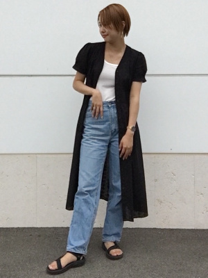 WILLSELECTION♡裾レースフロントボタンワンピース Lace Ladies ワンピース フロントボタン クルーネック ハイ
