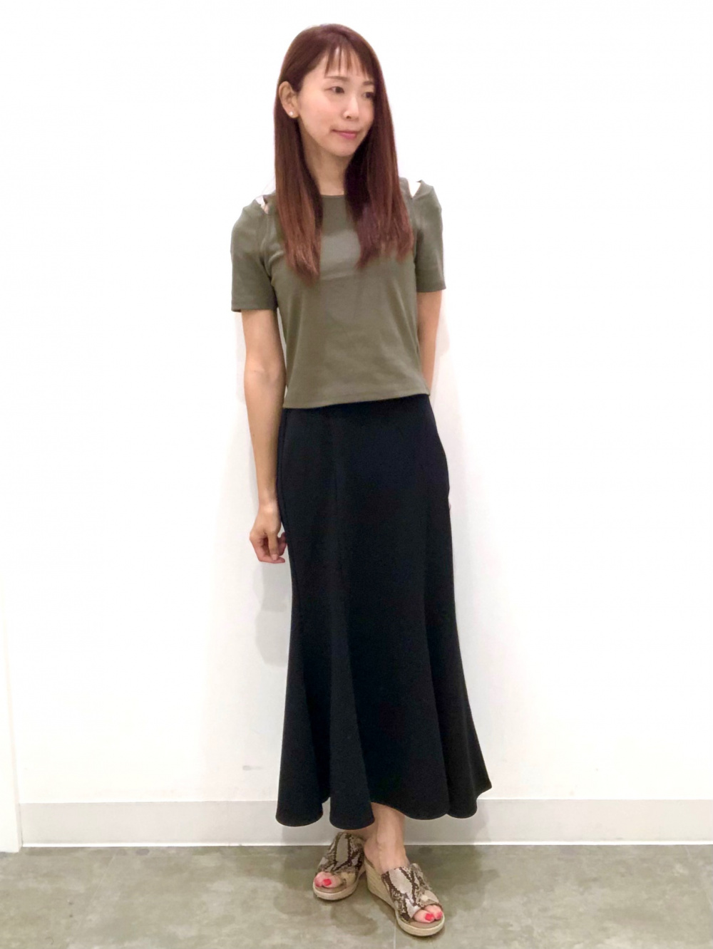 カラースラックス+EC(丈長め79cm)、セーラーカラーワンピース
