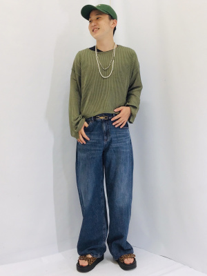 GU公式 | ボタンスリーブセーター(長袖)RS+E