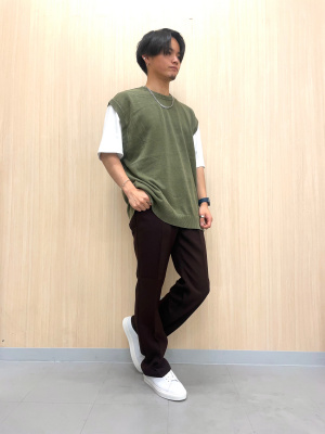 GU公式 | ウォッシュドリラックスフィットニットベストNT+E