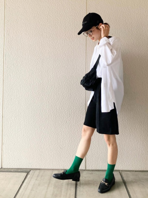 GU公式 | センタープレスバミューダパンツ(セットアップ可能)(レディース)