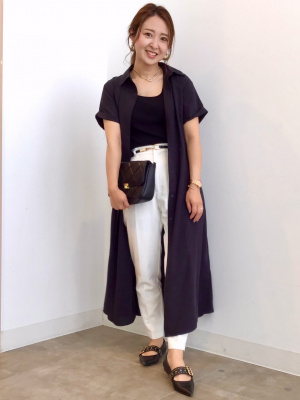 ワンピース guu GU公式 | カラーシャツワンピース(半袖)